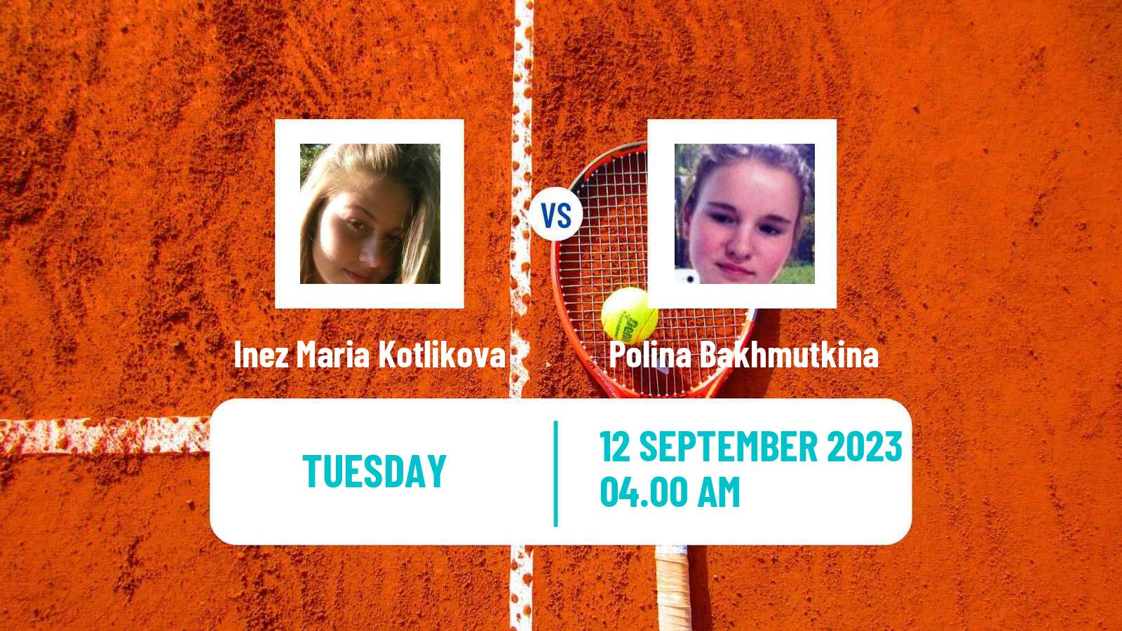 Tennis ITF W15 Dijon Women Inez Maria Kotlikova - Polina Bakhmutkina