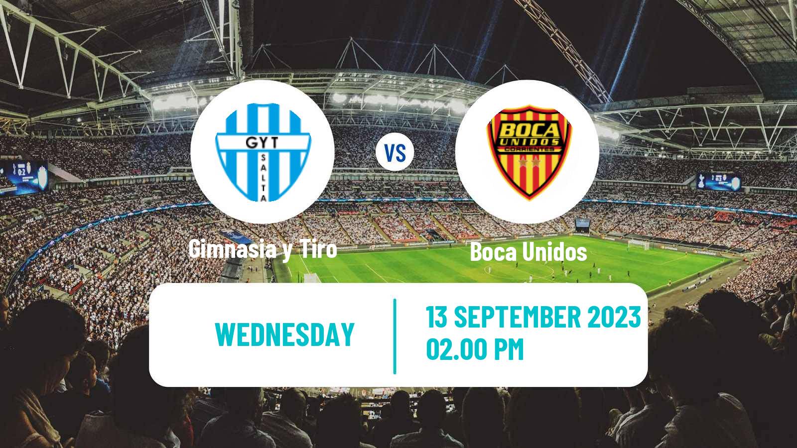 Soccer Argentinian Torneo Federal Gimnasia y Tiro - Boca Unidos