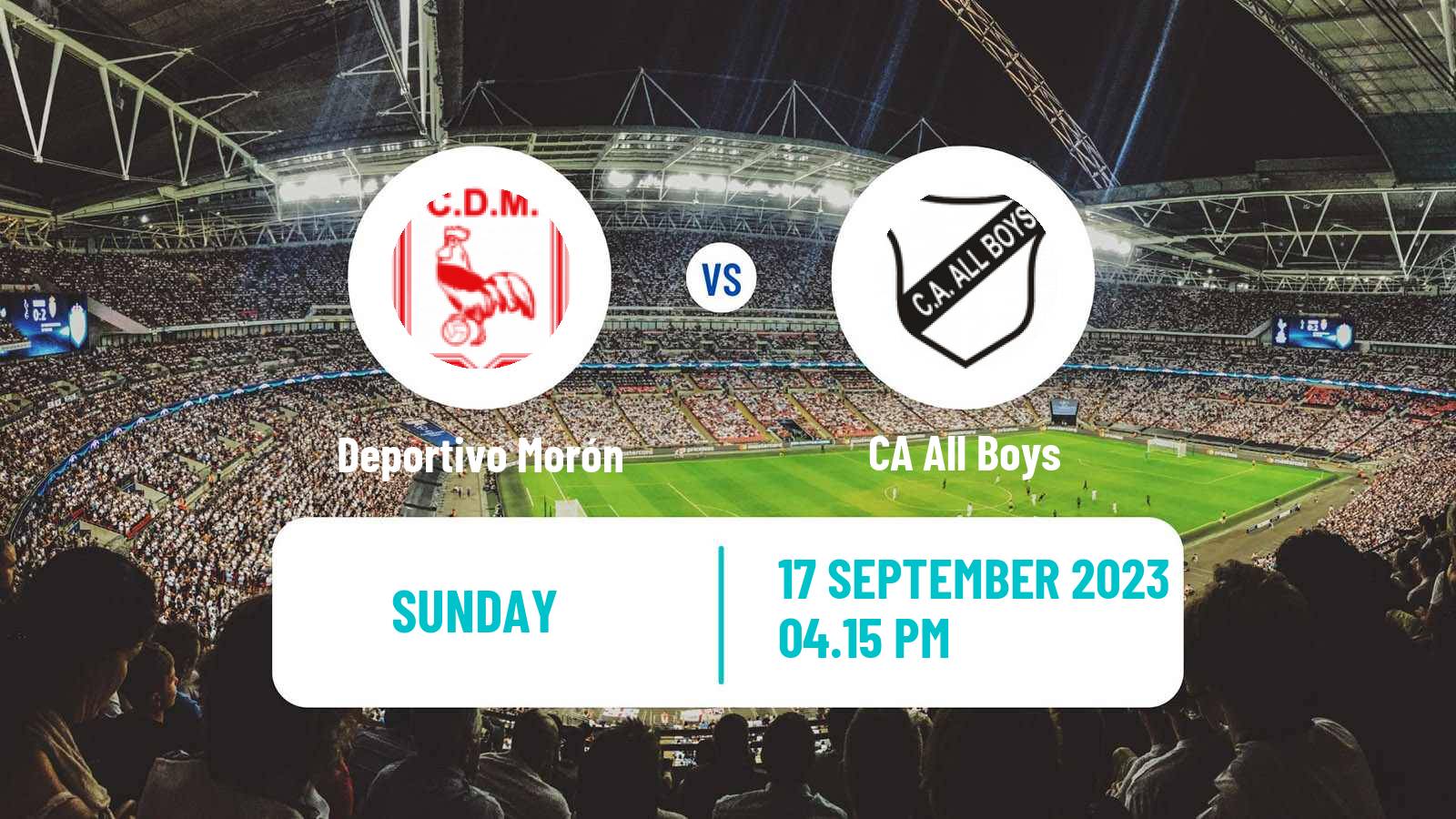 Soccer Argentinian Primera Nacional Deportivo Morón - All Boys