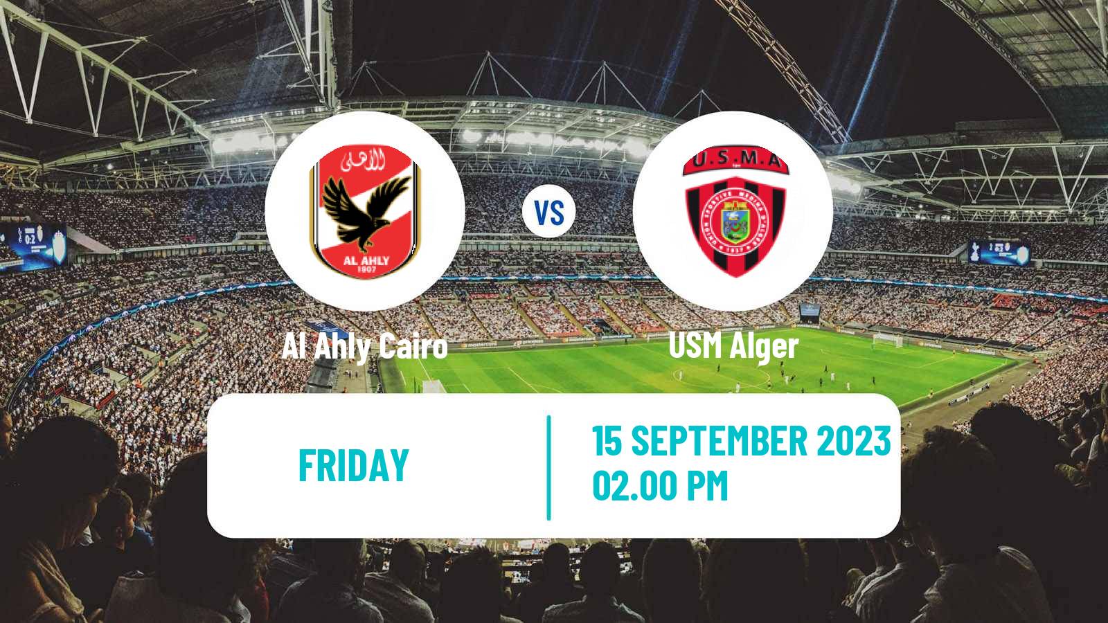 Soccer CAF Super Cup Al Ahly Cairo - USM Alger