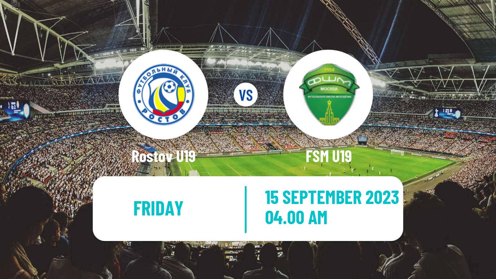 Football Russian Youth League Rostov U19 - FSM U19
