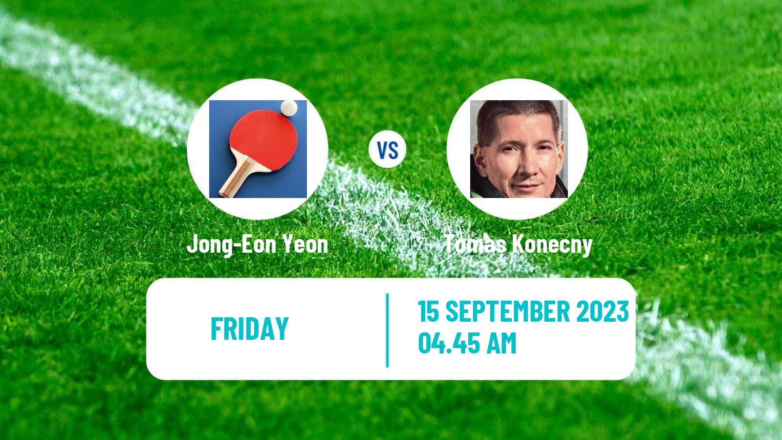 Table tennis Tt Star Series Men Jong-Eon Yeon - Tomas Konecny