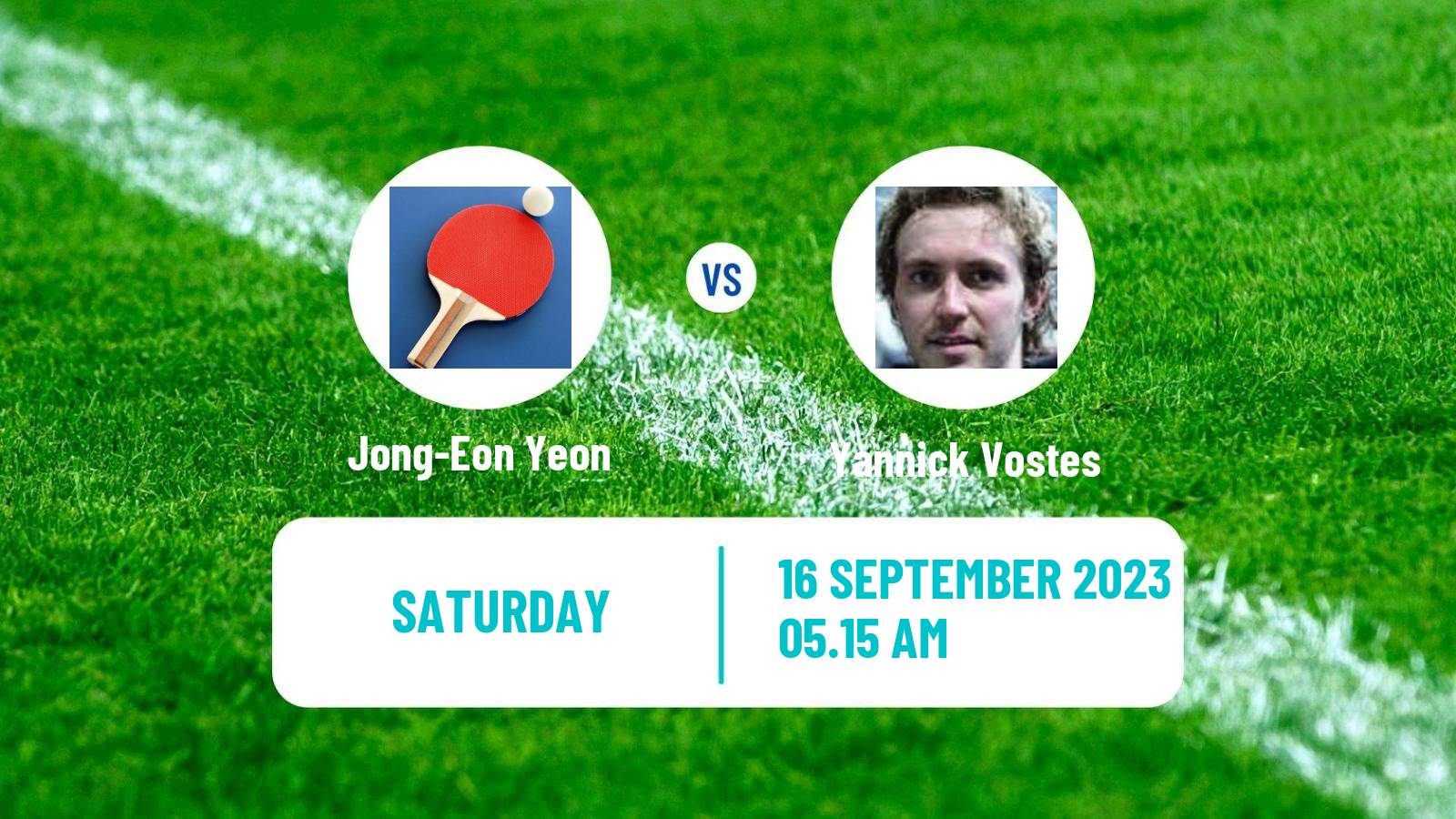 Table tennis Tt Star Series Men Jong-Eon Yeon - Yannick Vostes