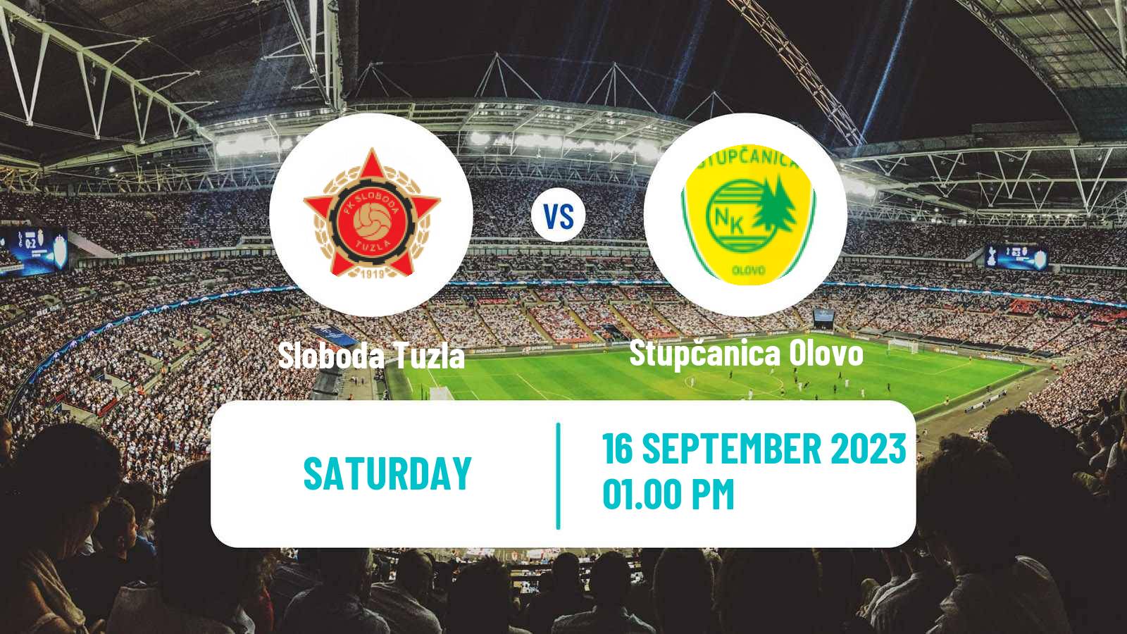 Soccer Bosnian Prva Liga FBiH Sloboda Tuzla - Stupčanica Olovo