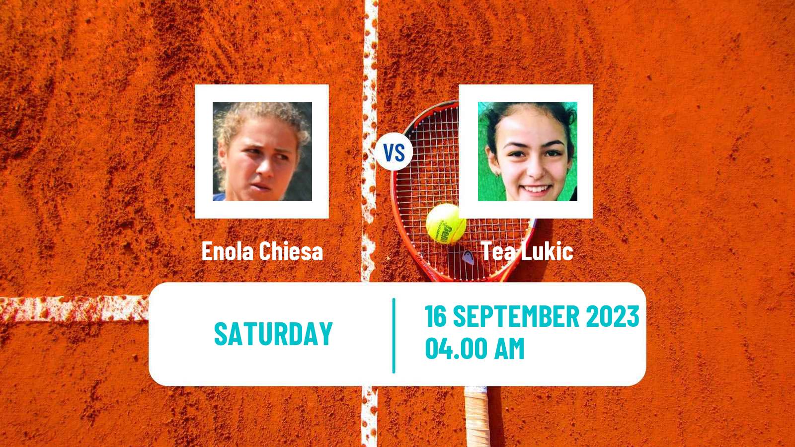 Tennis ITF W15 Kursumlijska Banja 10 Women Enola Chiesa - Tea Lukic