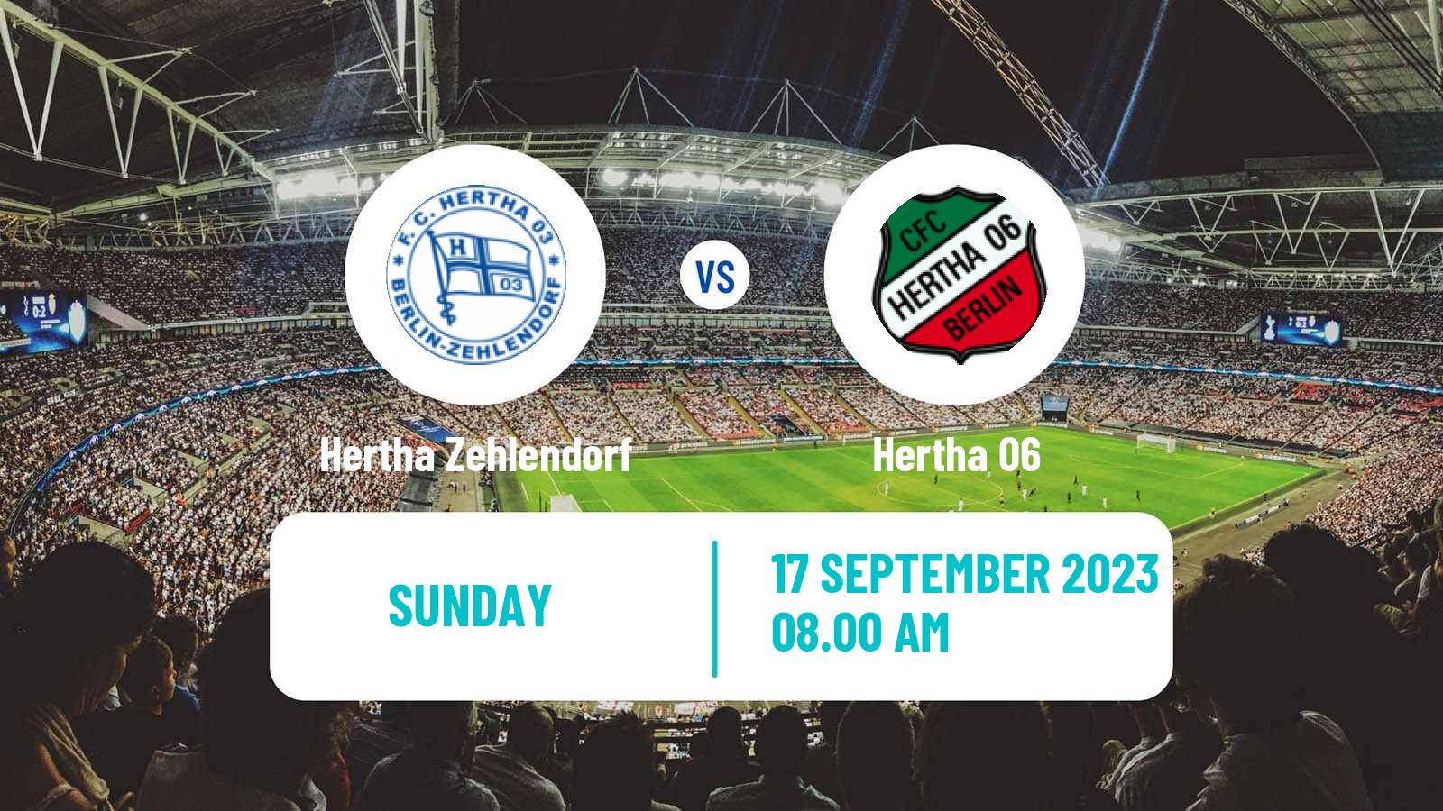 Soccer German Oberliga NOFV-Nord Hertha Zehlendorf - Hertha 06
