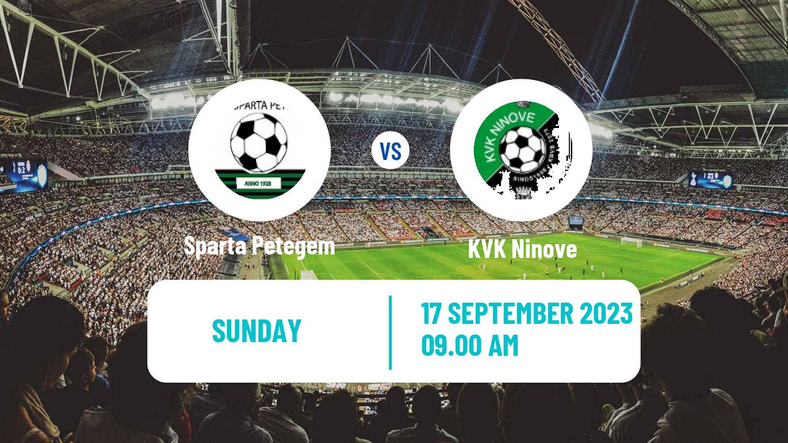 Soccer Belgian Second Amateur Division Group A Sparta Petegem - Ninove