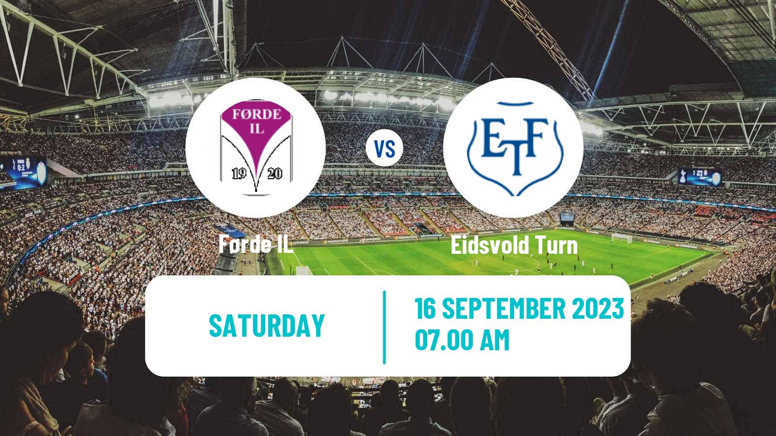 Football Norwegian Division 3 - Group 2 Førde - Eidsvold Turn