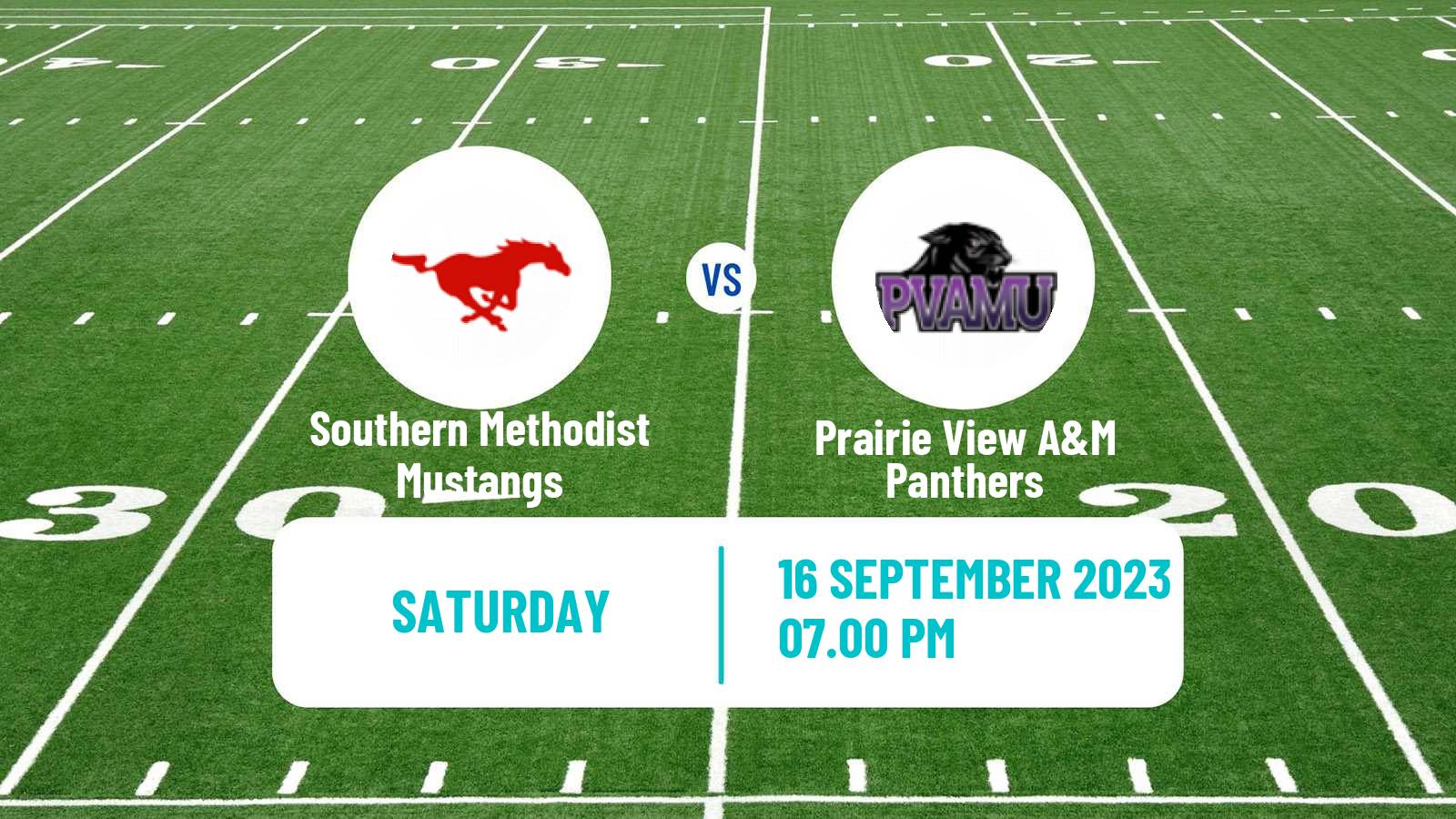 American football NCAA College Football Southern Methodist Mustangs - Prairie View A&M Panthers