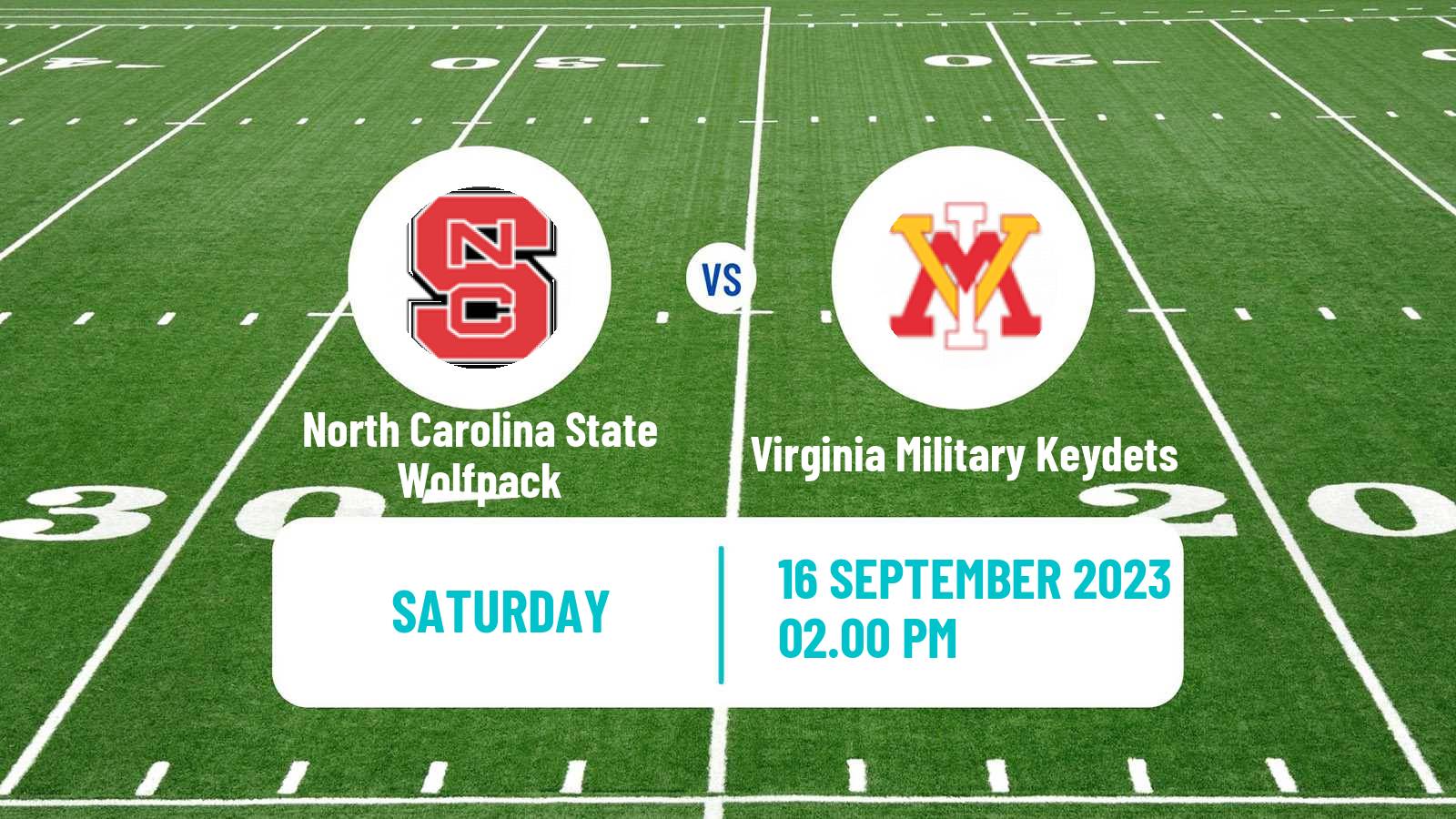 American football NCAA College Football North Carolina State Wolfpack - Virginia Military Keydets