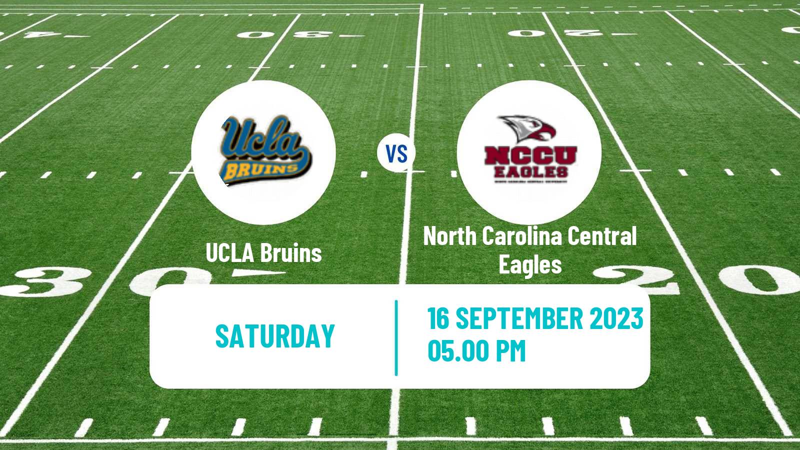 American football NCAA College Football UCLA Bruins - North Carolina Central Eagles