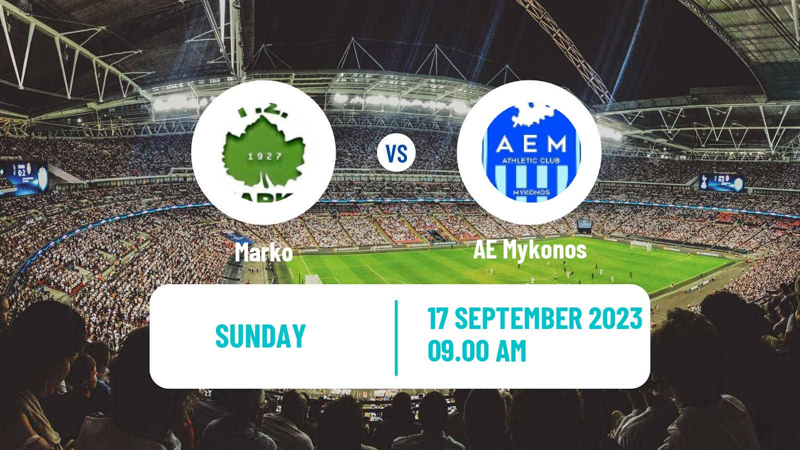 Soccer Greek Gamma Ethniki - Group 3 Marko - Mykonos