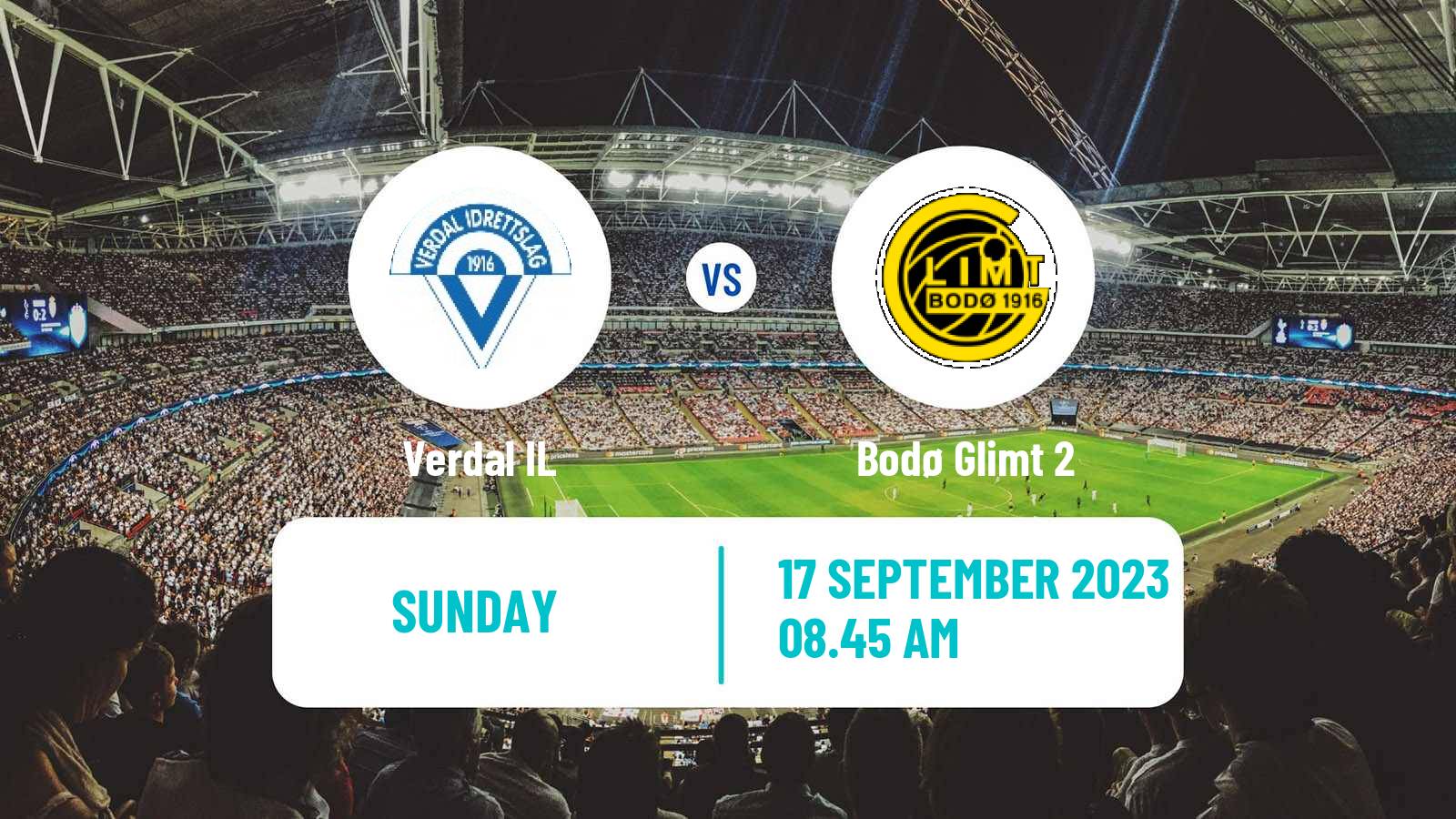 Soccer Norwegian Division 3 - Group 5 Verdal - Bodø Glimt 2