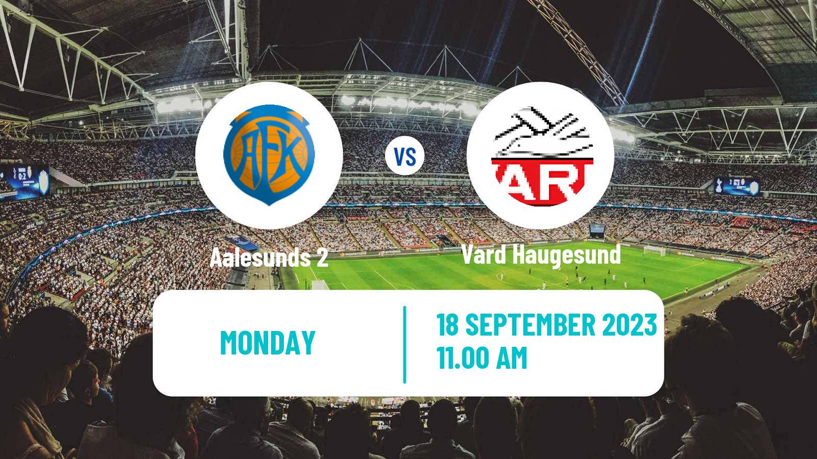 Soccer Norwegian Division 2 - Group 1 Aalesunds 2 - Vard Haugesund