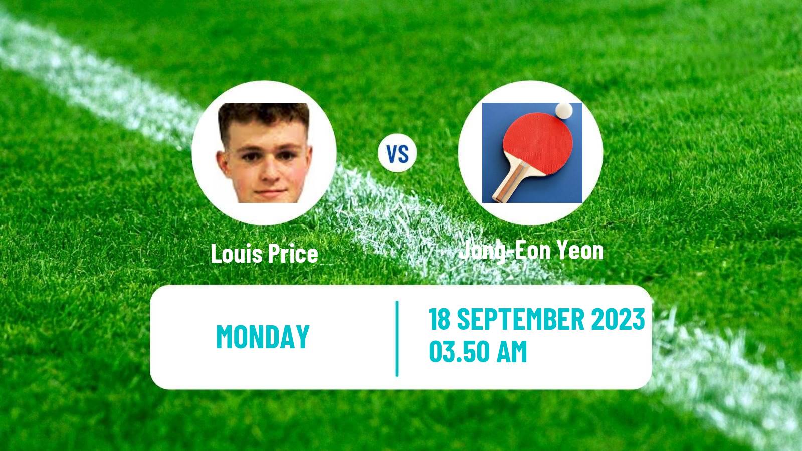 Table tennis Challenger Series Men Louis Price - Jong-Eon Yeon