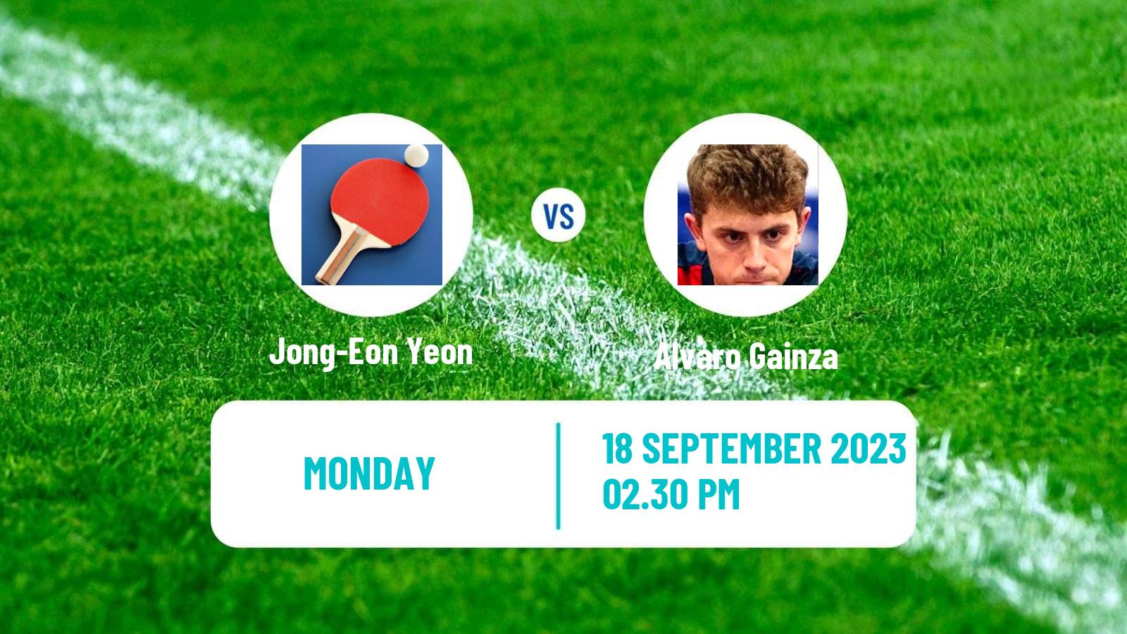 Table tennis Challenger Series Men Jong-Eon Yeon - Alvaro Gainza