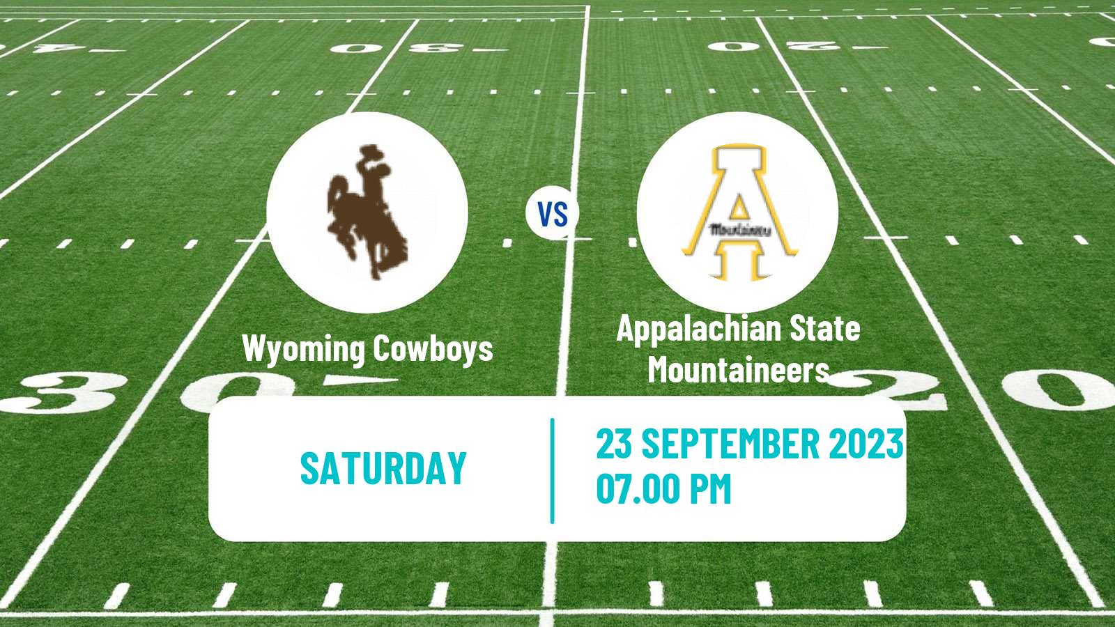 American football NCAA College Football Wyoming Cowboys - Appalachian State Mountaineers