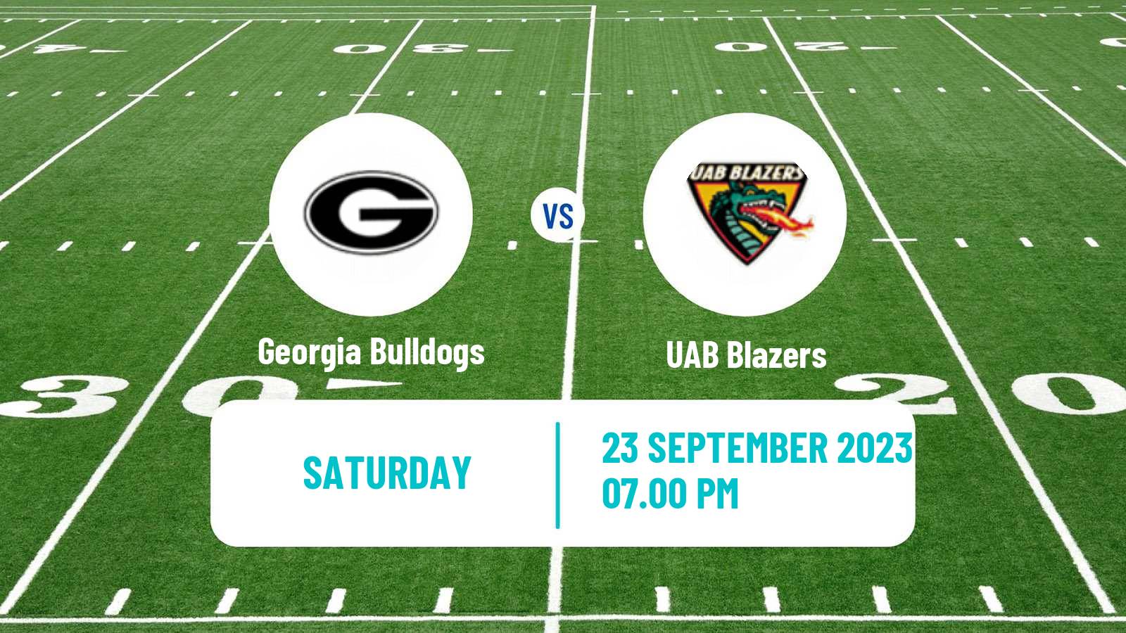 American football NCAA College Football Georgia Bulldogs - UAB Blazers