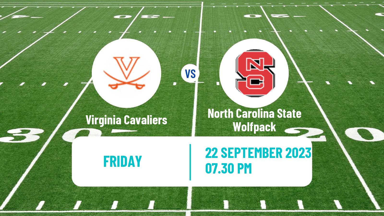 American football NCAA College Football Virginia Cavaliers - North Carolina State Wolfpack