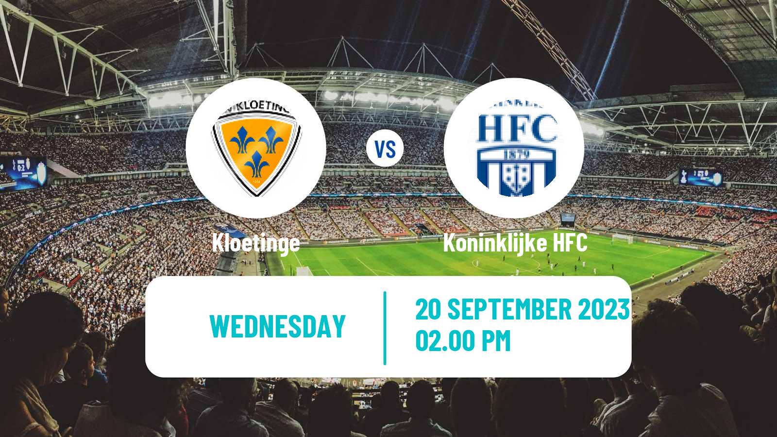 Soccer Dutch KNVB Beker Kloetinge - Koninklijke HFC