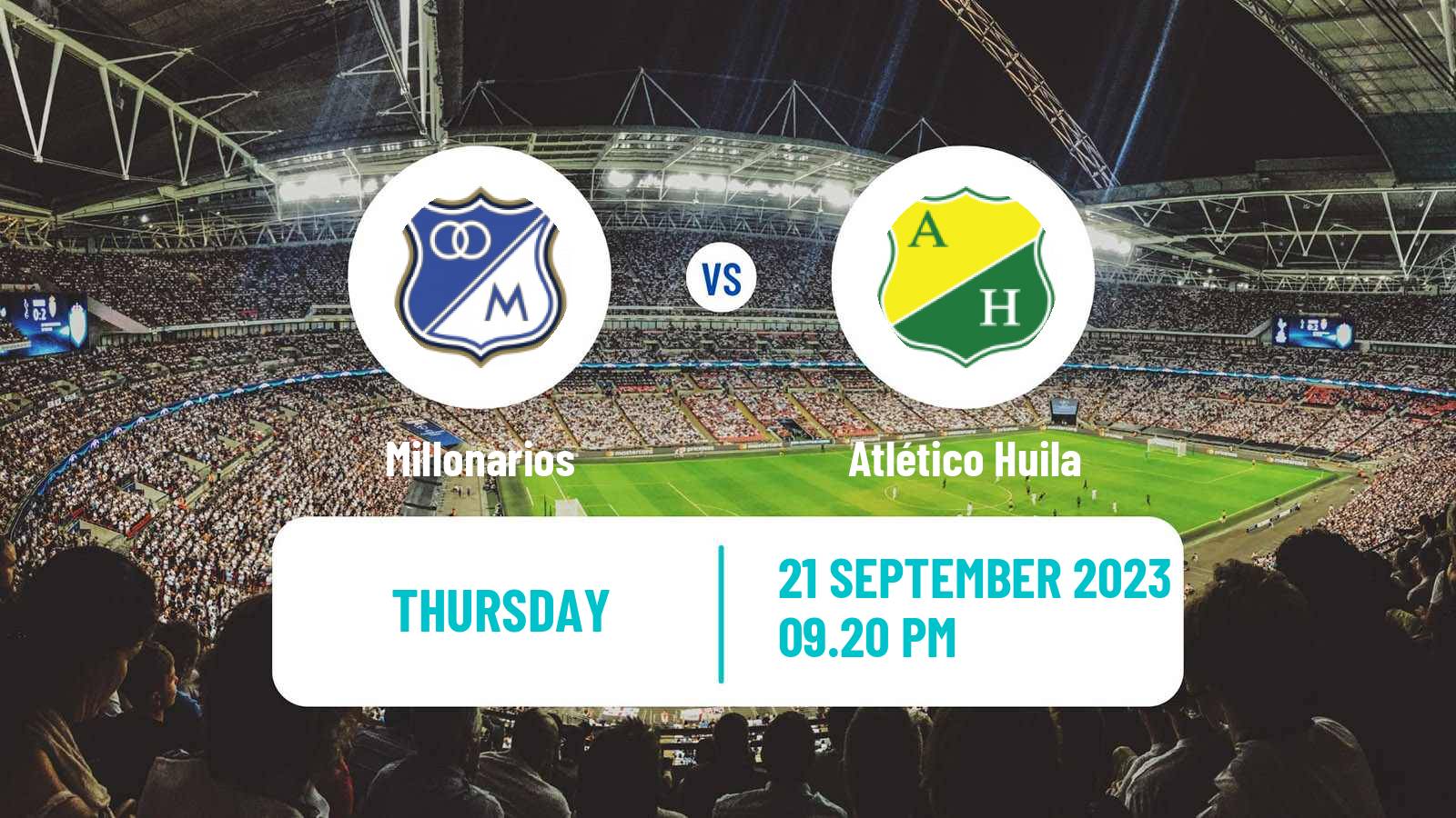 Soccer Colombian Primera A Millonarios - Atlético Huila