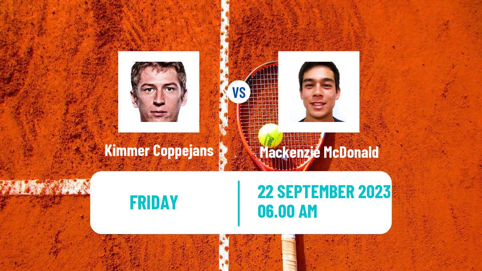 Tennis ATP Zhuhai Kimmer Coppejans - Mackenzie McDonald