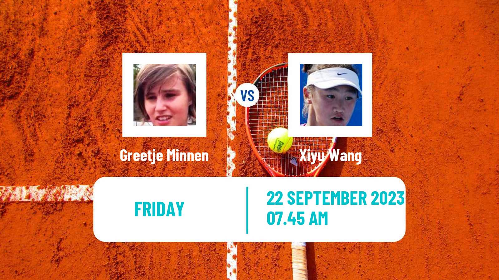 Tennis WTA Guangzhou Greetje Minnen - Xiyu Wang