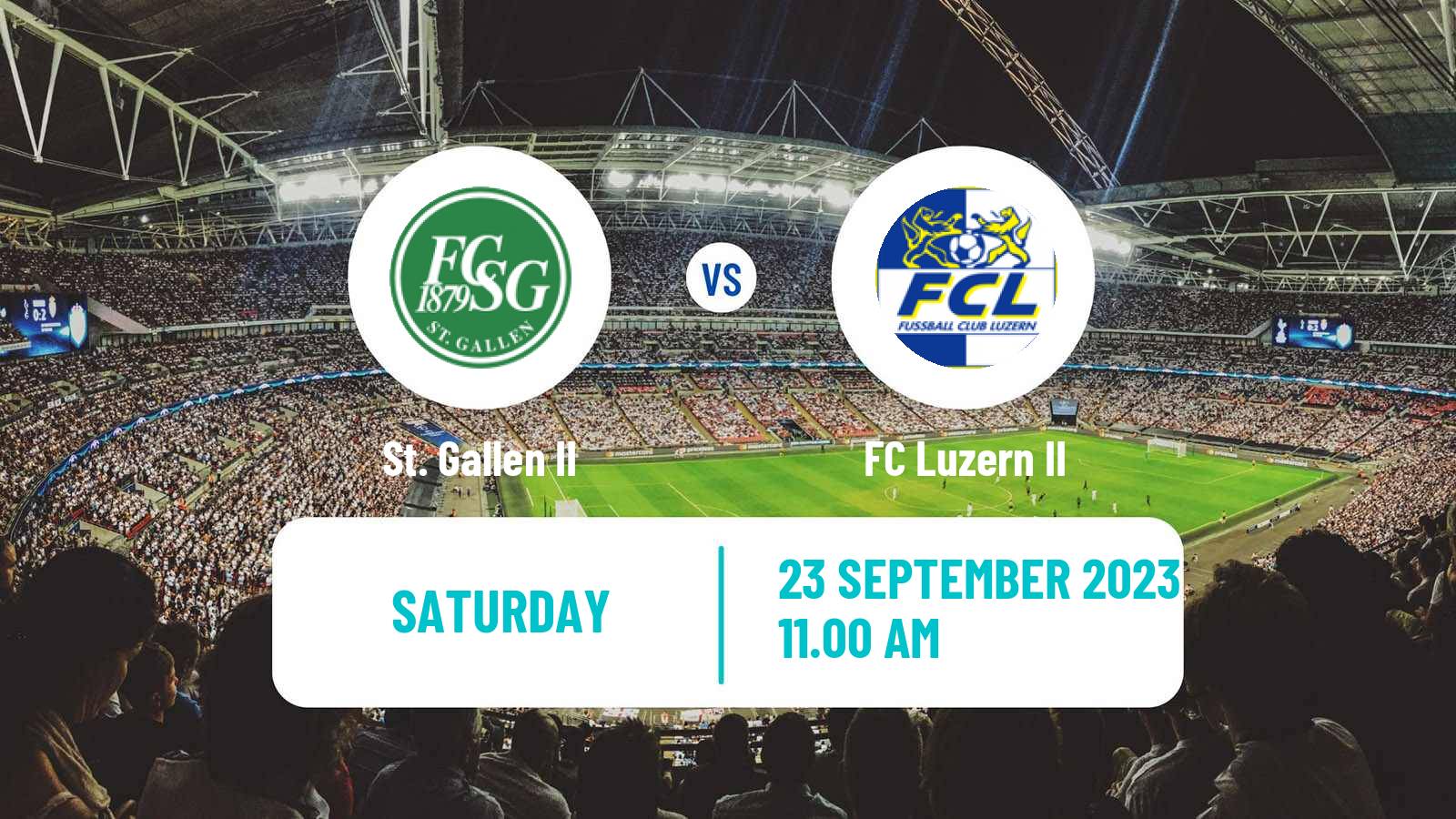 Soccer Swiss Promotion League St. Gallen II - Luzern II