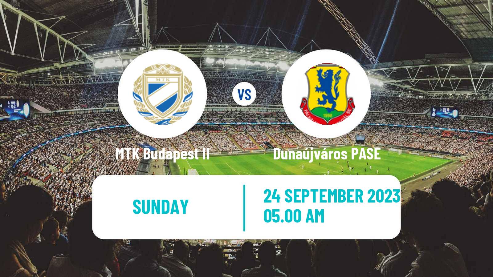 Soccer Hungarian NB III Southwest MTK Budapest II - Dunaújváros PASE