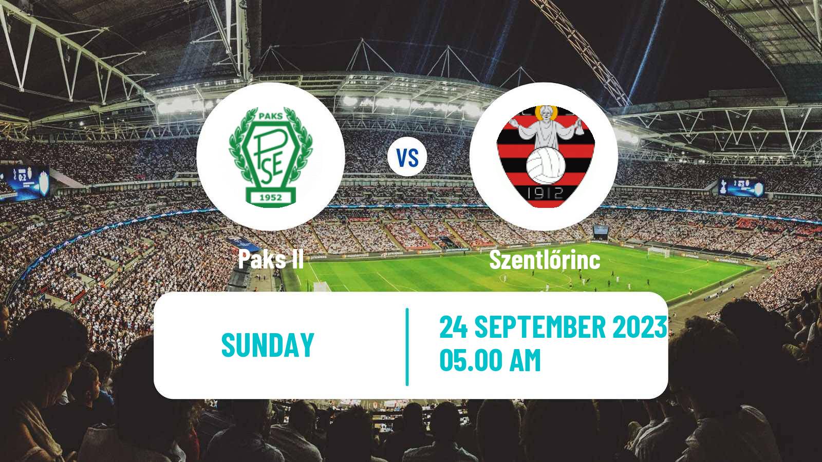 Soccer Hungarian NB III Southwest Paks II - Szentlőrinc