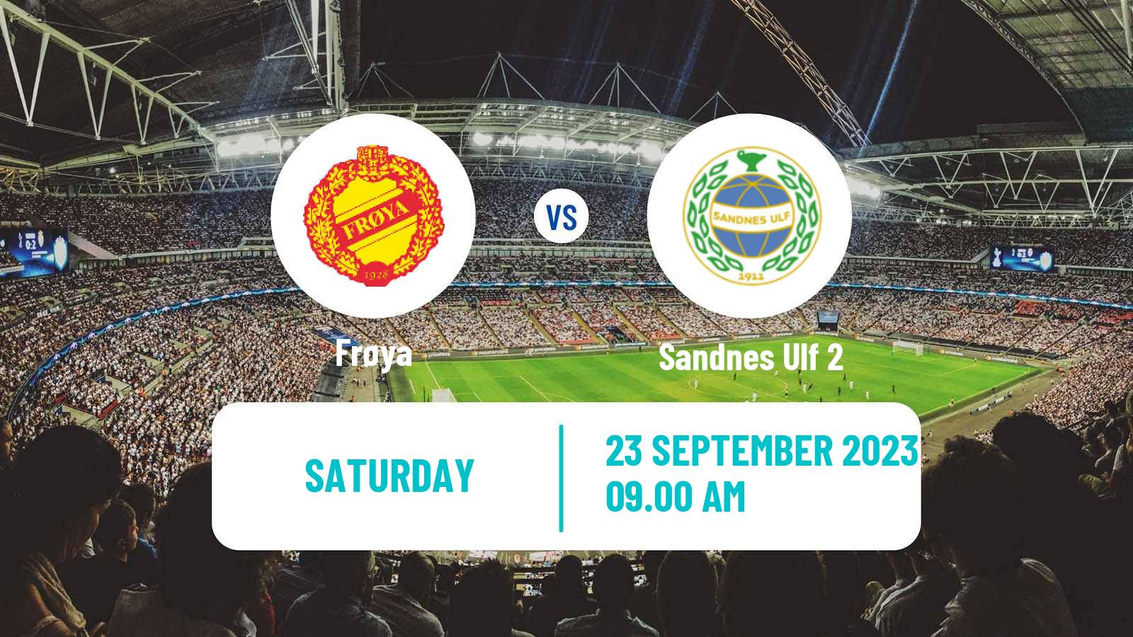 Soccer Norwegian Division 3 - Group 3 Frøya - Sandnes Ulf 2