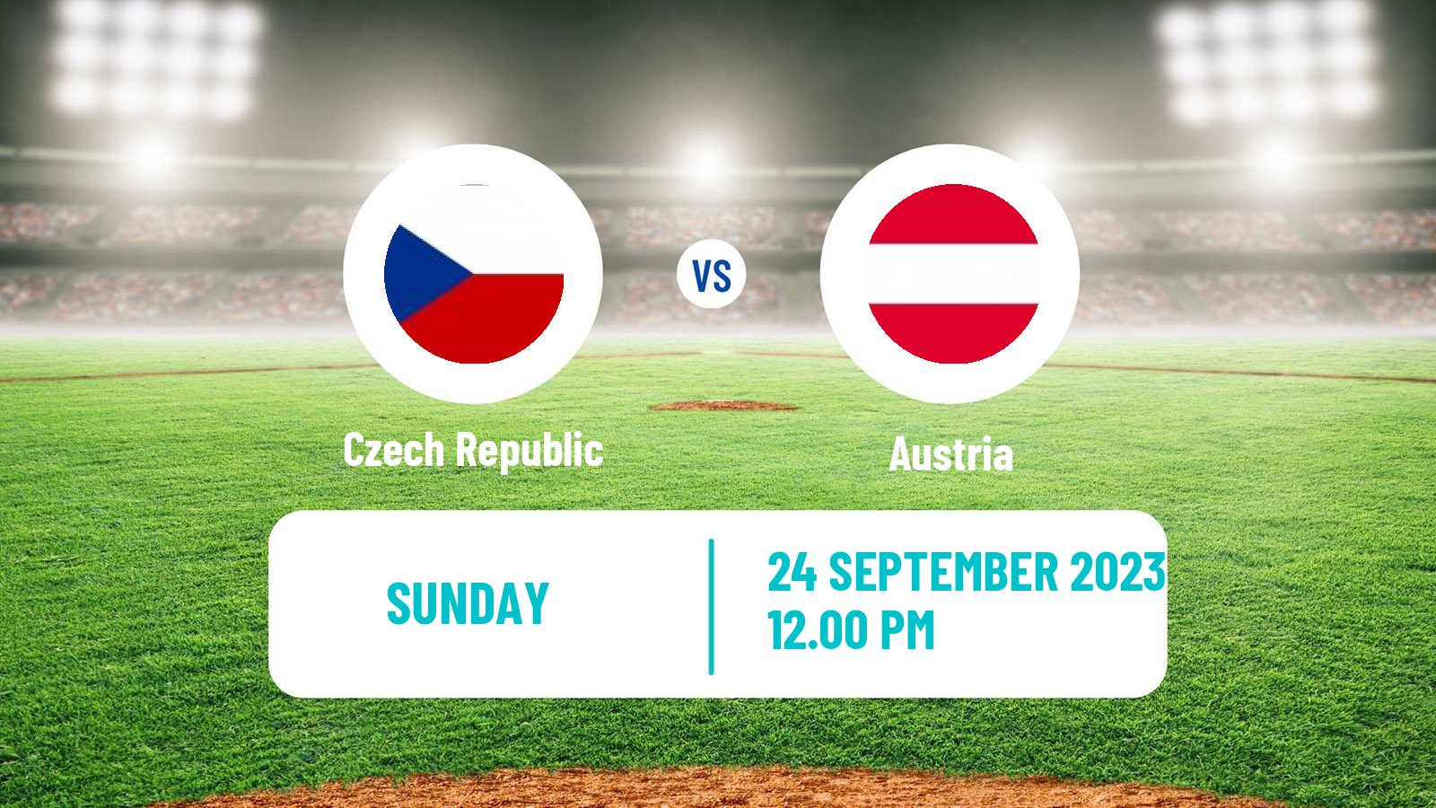 Baseball European Championship Baseball Czech Republic - Austria