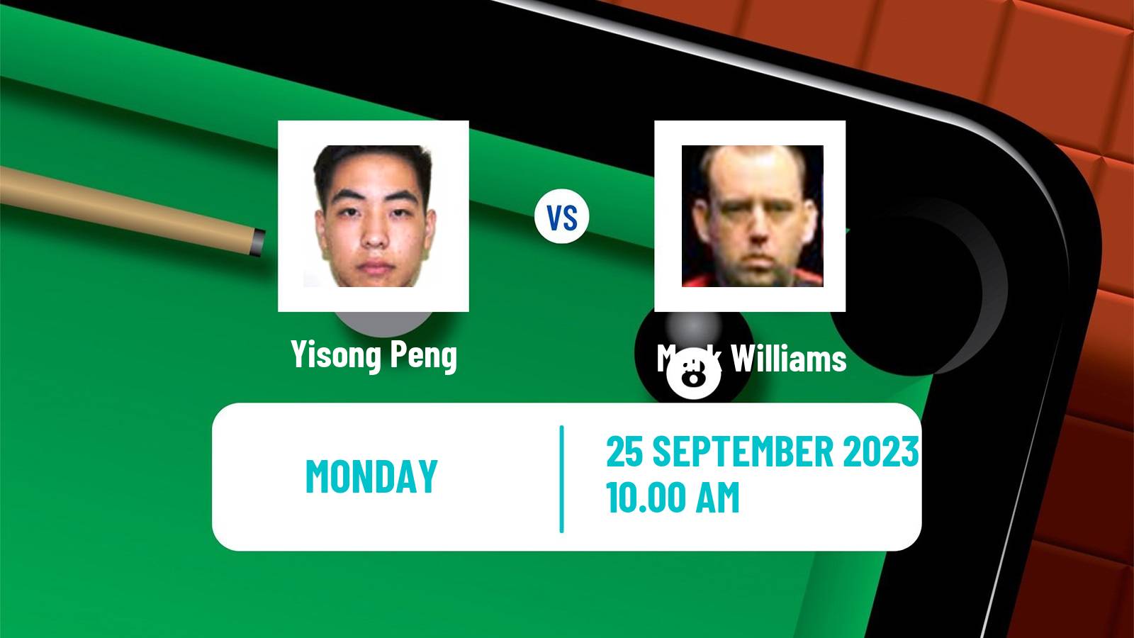 Snooker British Open Yisong Peng - Mark Williams