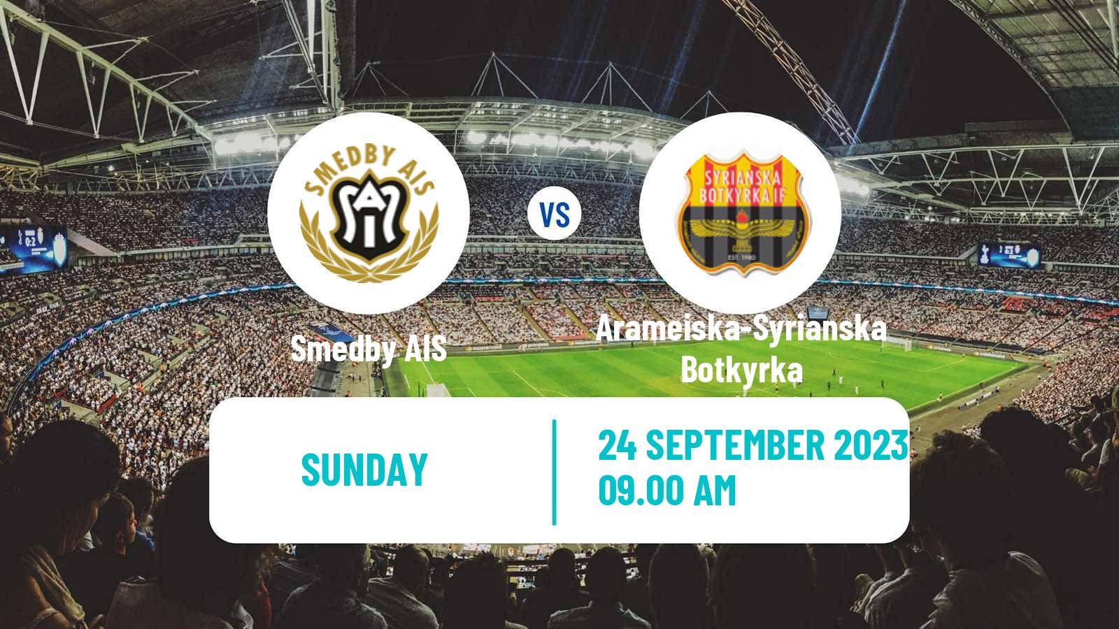 Soccer Swedish Division 2 - Södra Svealand Smedby - Arameiska-Syrianska Botkyrka