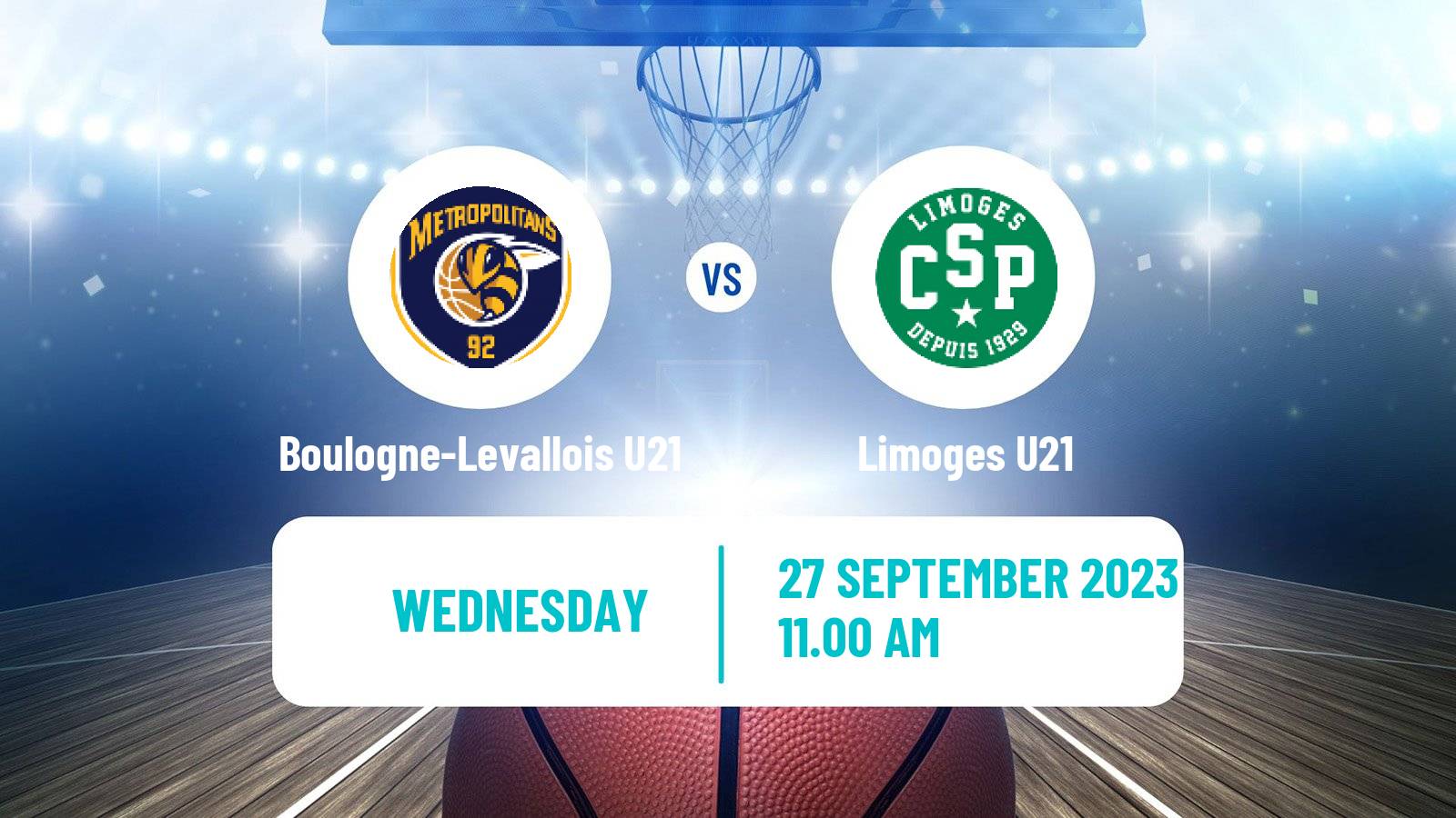 Basketball French Espoirs U21 Basketball Boulogne-Levallois U21 - Limoges U21