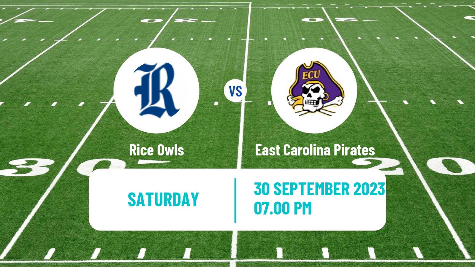 American football NCAA College Football Rice Owls - East Carolina Pirates