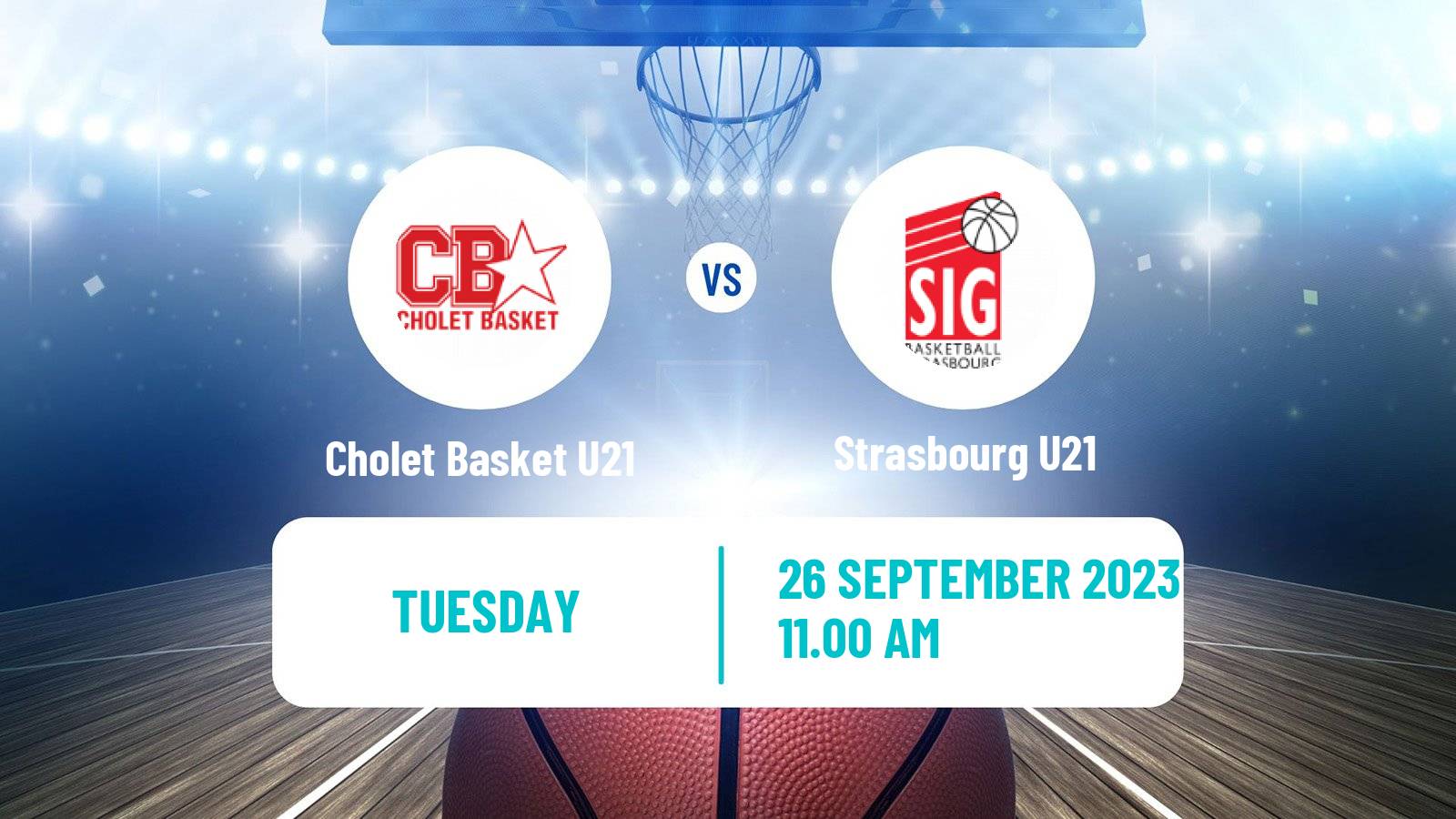 Basketball French Espoirs U21 Basketball Cholet Basket U21 - Strasbourg U21