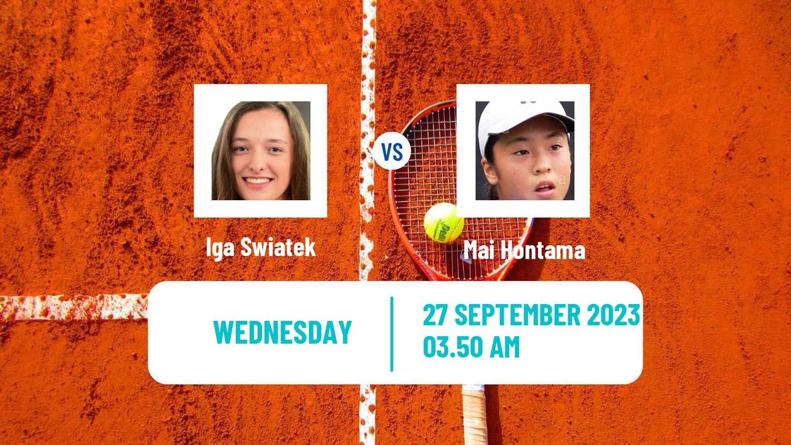 Tennis WTA Tokyo Iga Swiatek - Mai Hontama