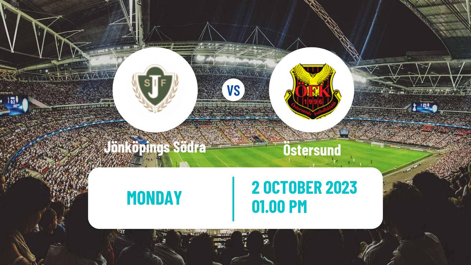 Soccer Swedish Superettan Jönköpings Södra - Östersund
