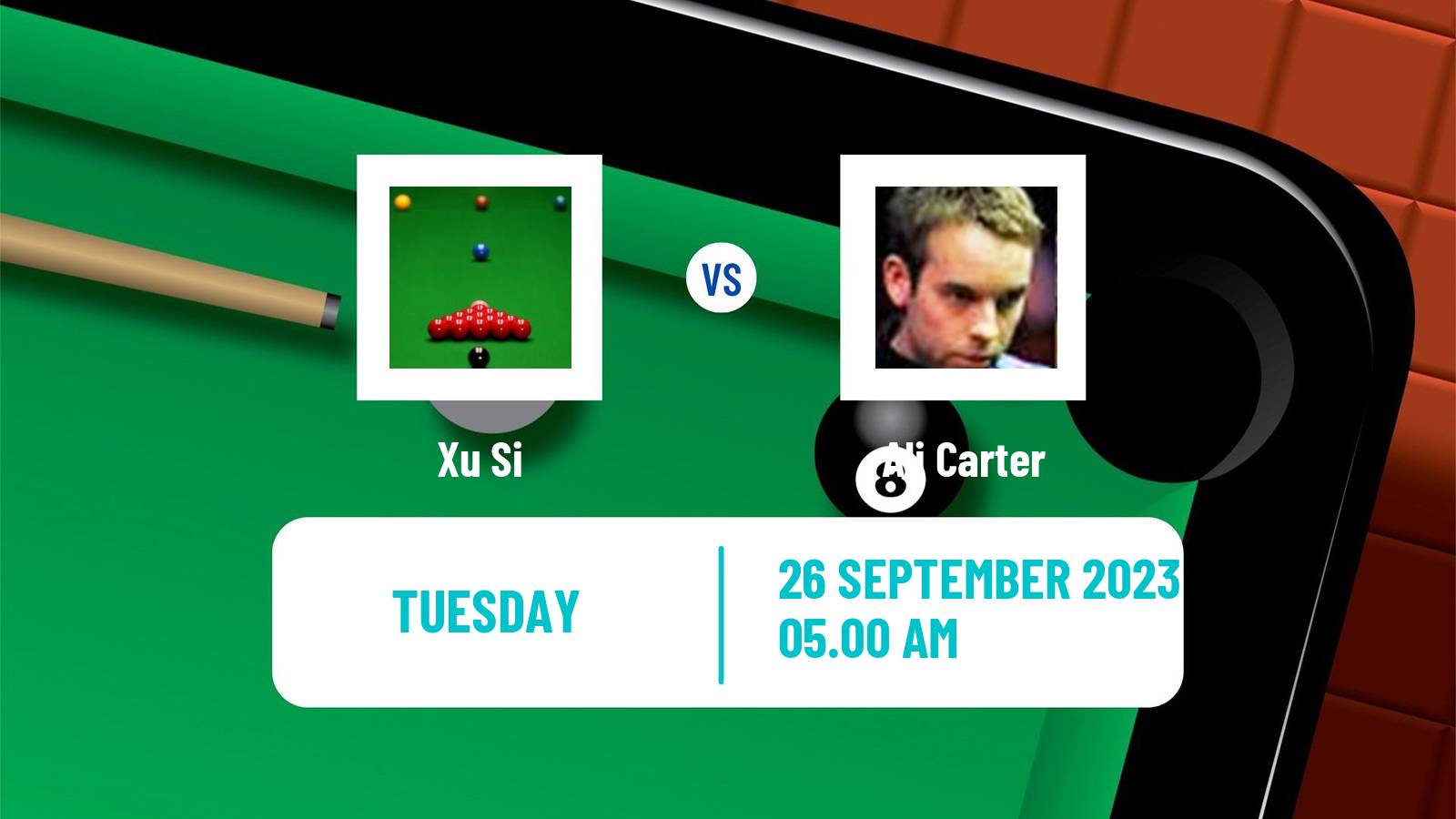 Snooker British Open Xu Si - Ali Carter