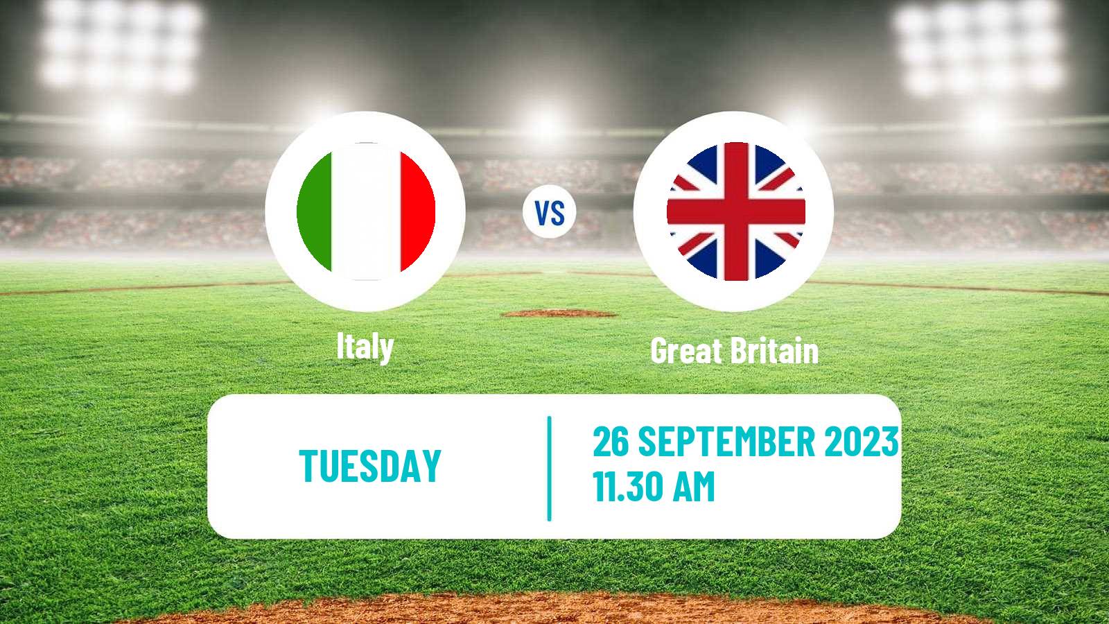 Baseball European Championship Baseball Italy - Great Britain