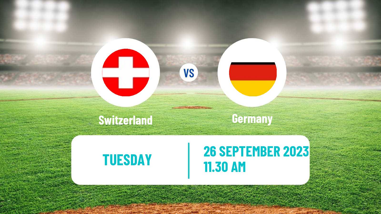 Baseball European Championship Baseball Switzerland - Germany