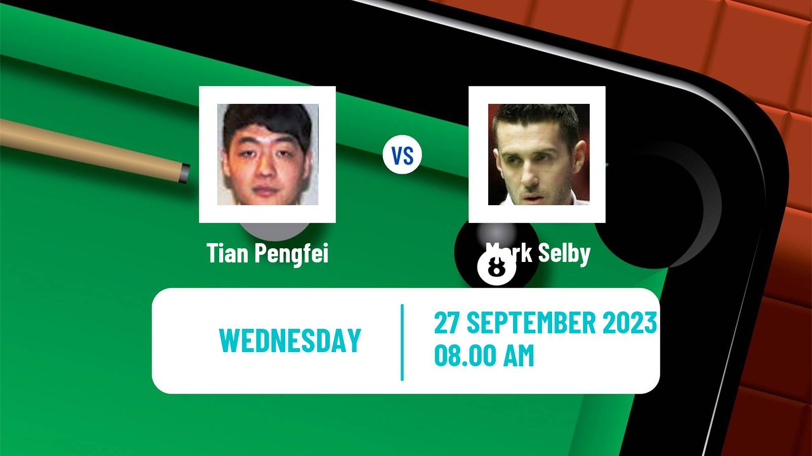 Snooker British Open Tian Pengfei - Mark Selby