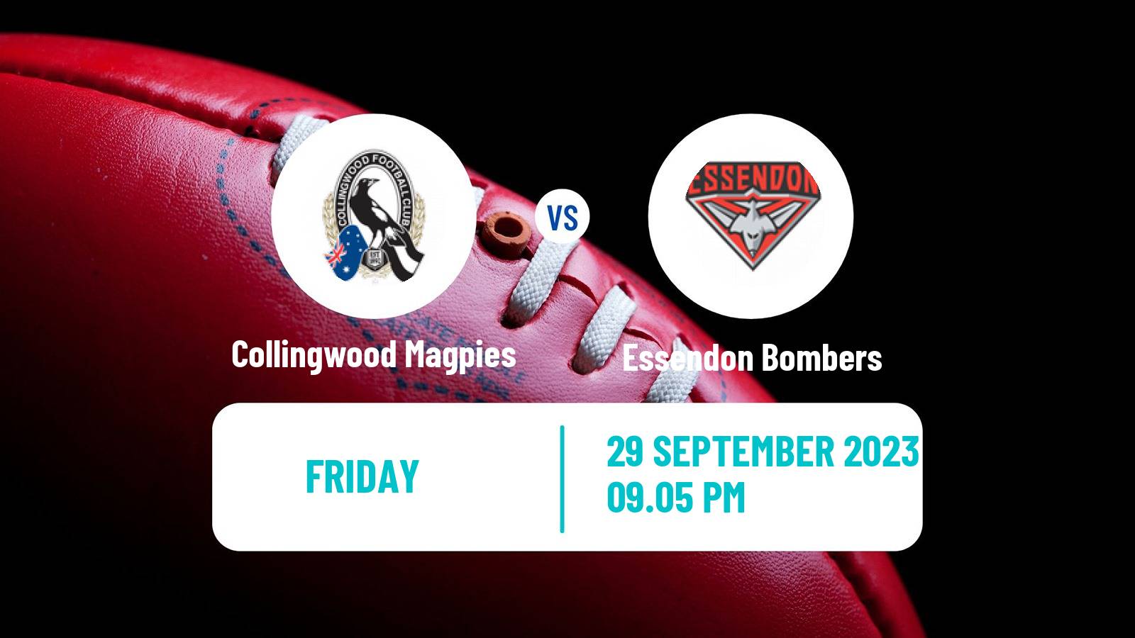 Aussie rules AFL Women Collingwood Magpies - Essendon Bombers
