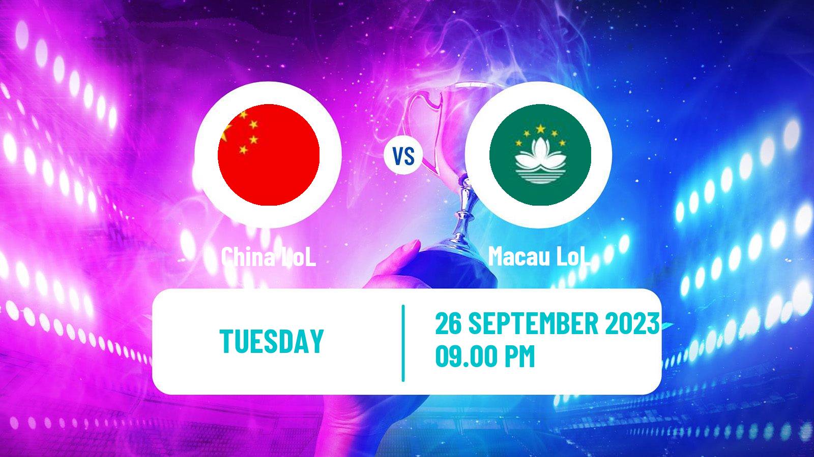 Esports League Of Legends Asian Games China - Macau