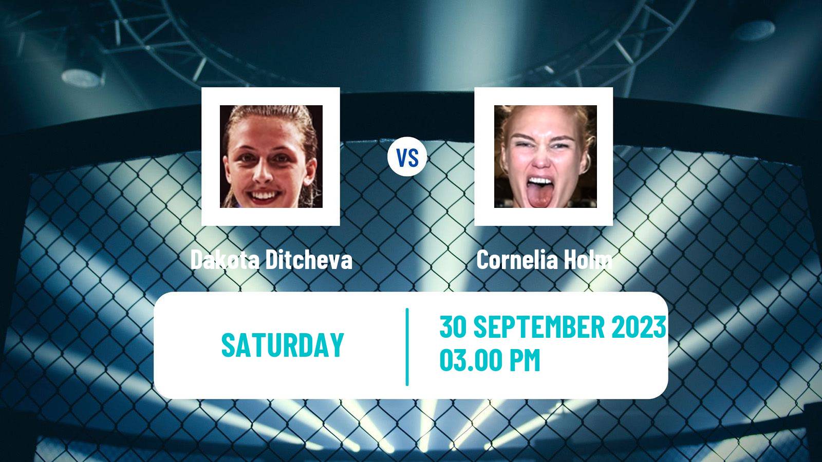 MMA Flyweight Women Pfl Dakota Ditcheva - Cornelia Holm