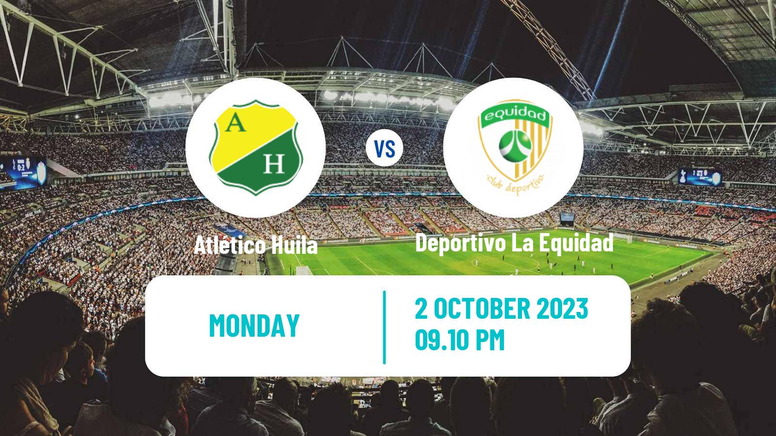 Soccer Colombian Primera A Atlético Huila - Deportivo La Equidad