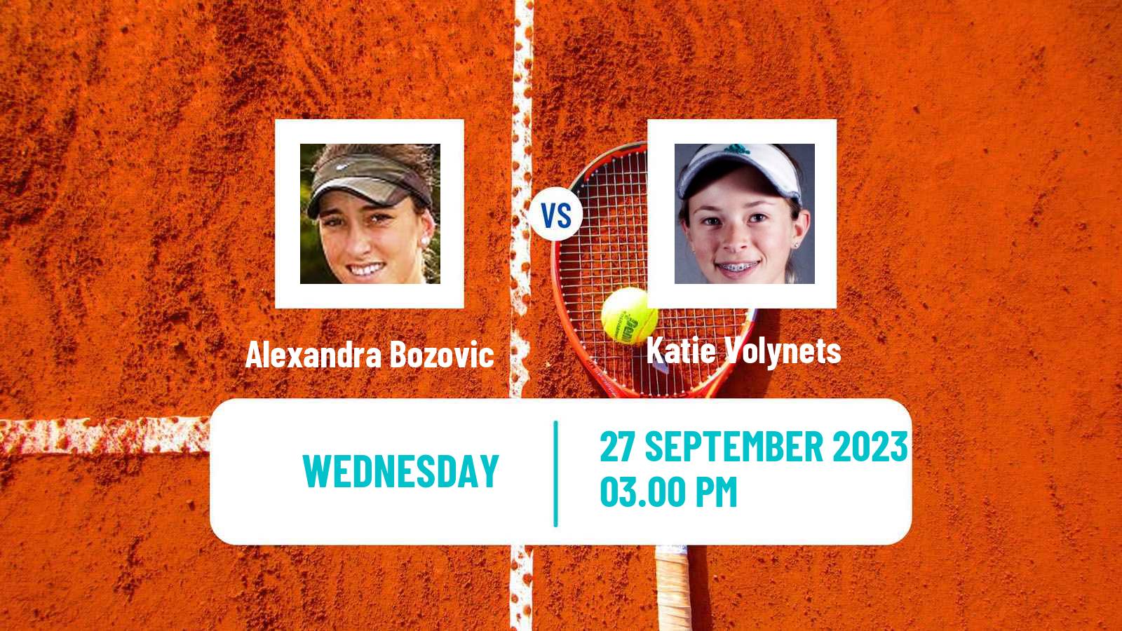 Tennis ITF W60 Templeton Ca Women Alexandra Bozovic - Katie Volynets