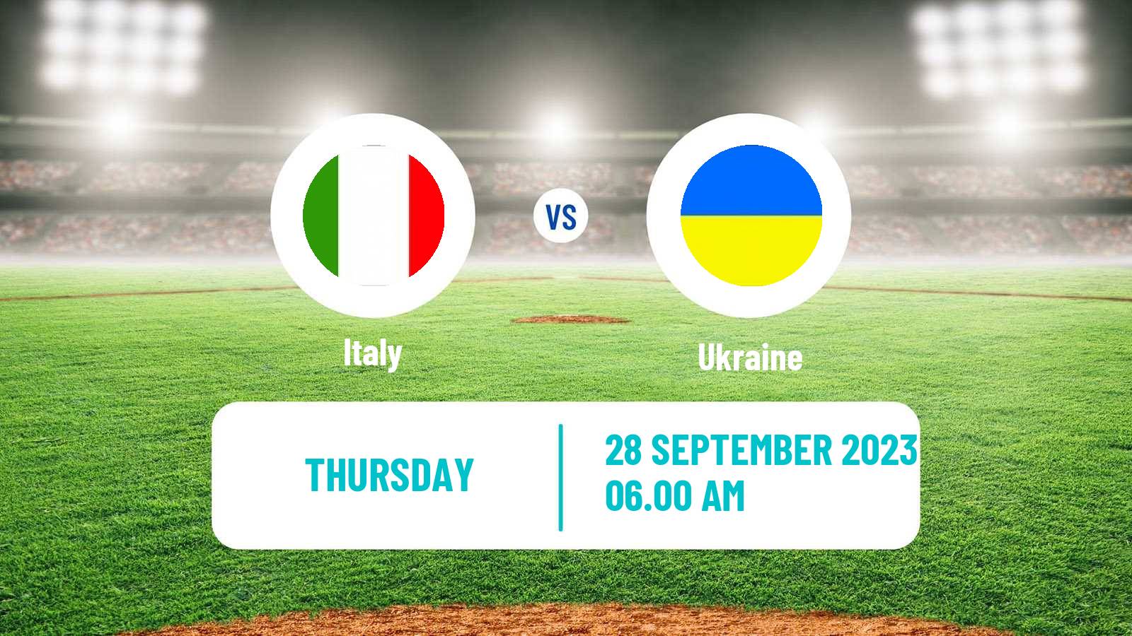 Baseball European Championship Baseball Italy - Ukraine