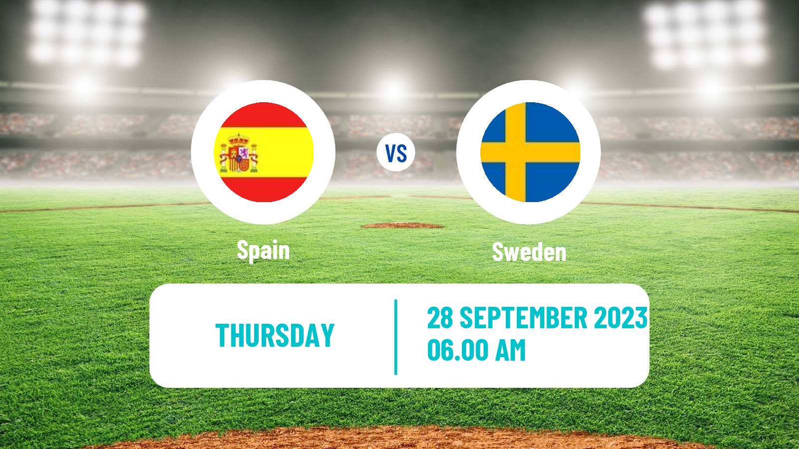 Baseball European Championship Baseball Spain - Sweden